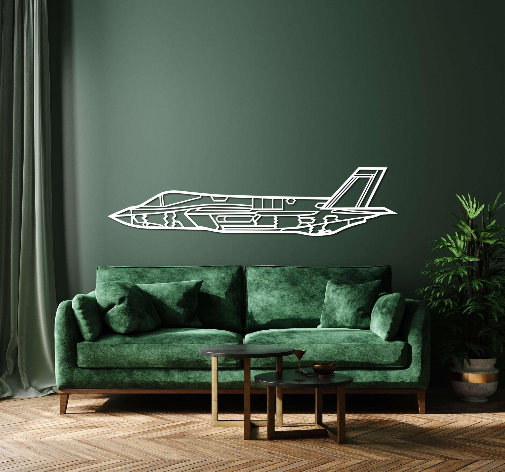 F-35 Metal Aircraft Silhouette Wall Art - Artifay Decor