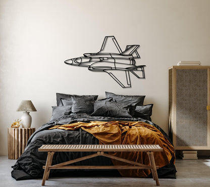 F35 Lightning Metal Aircraft Wall Art - Artifay Decor