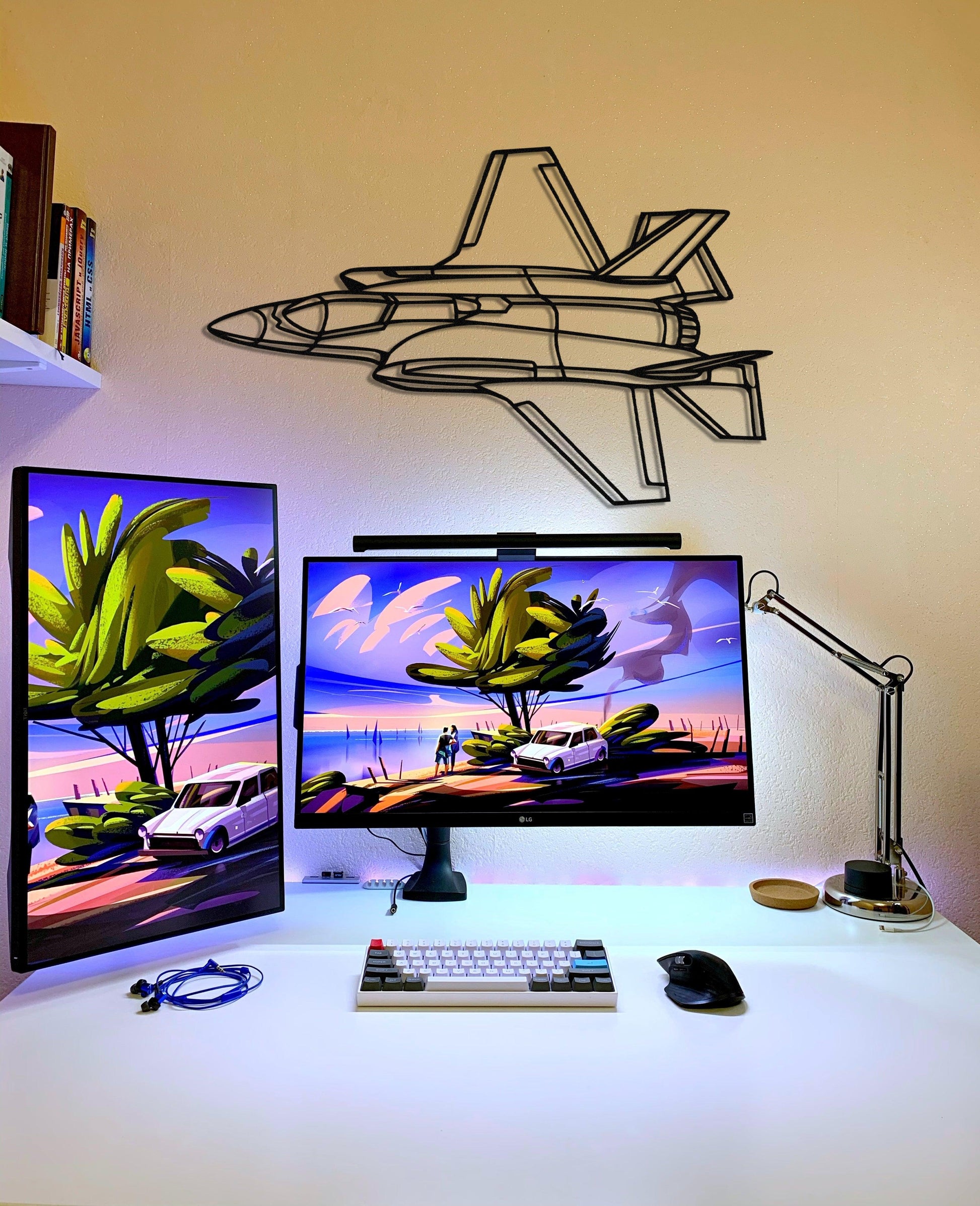 F35 Lightning Metal Aircraft Wall Art - Artifay Decor