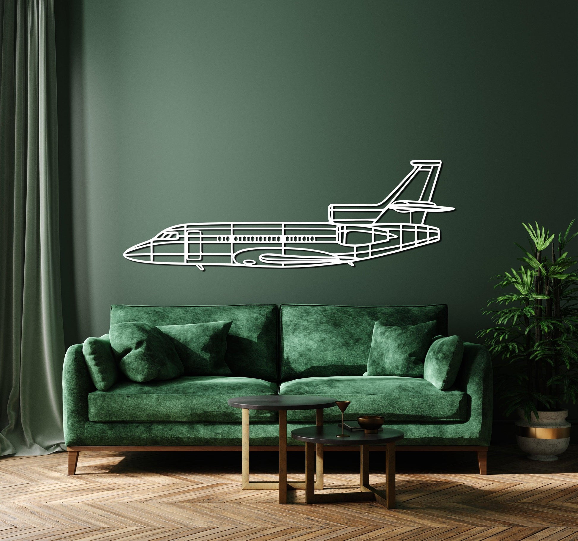 Falcon 900 EX Metal Aircraft Wall Art - Artifay Decor