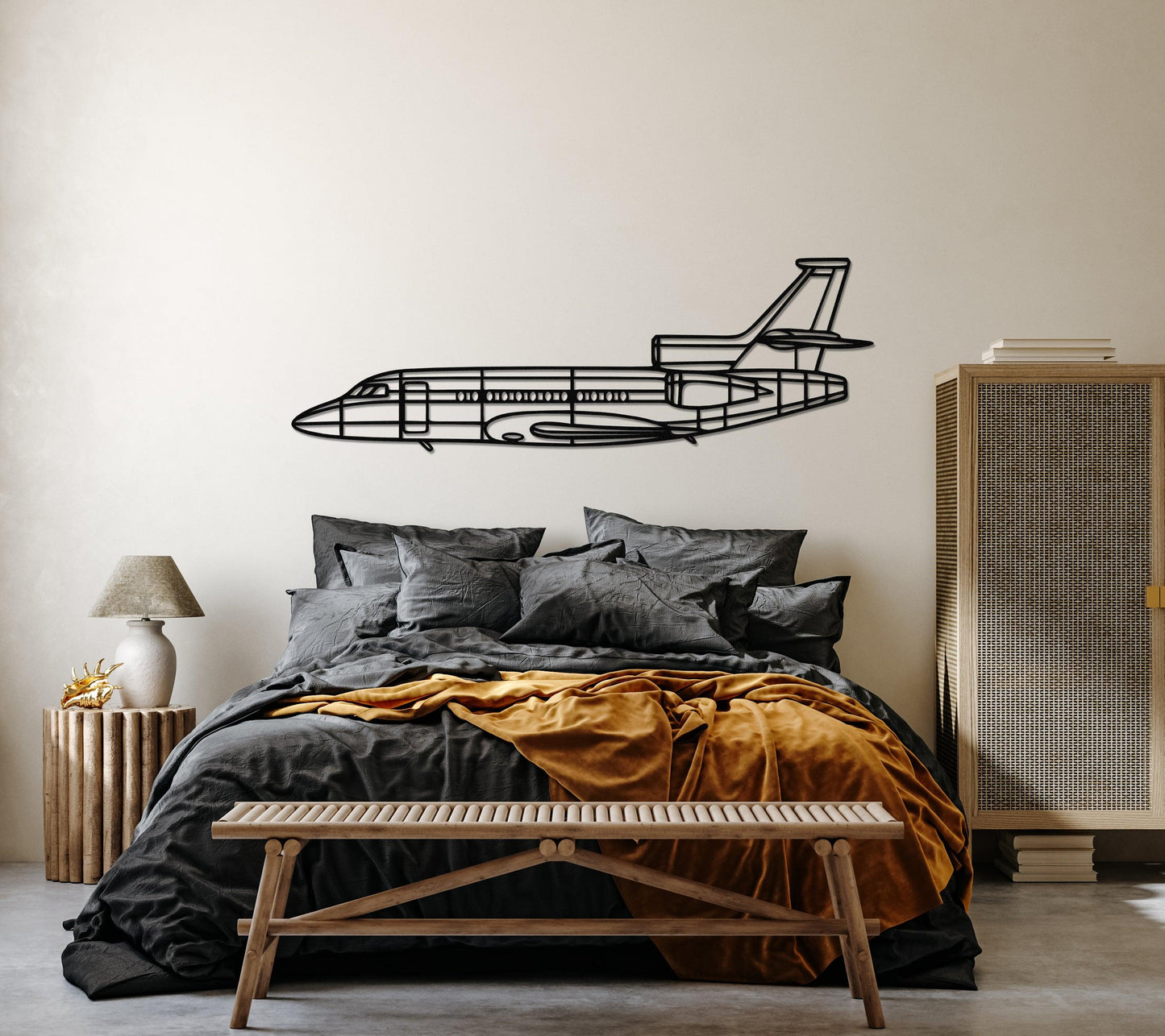 Falcon 900 EX Metal Aircraft Wall Art - Artifay Decor