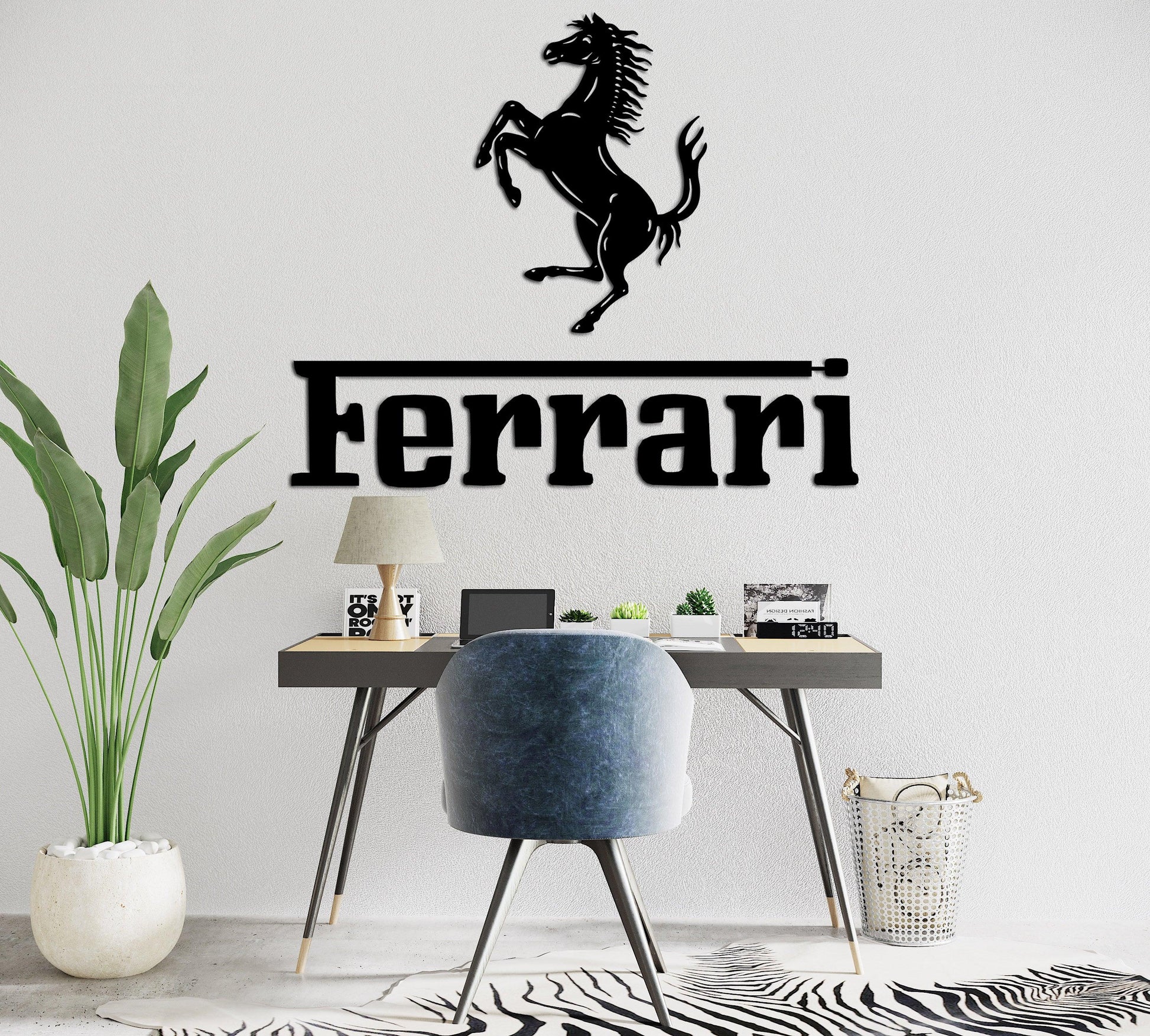 Ferrari Metal Car Emblem - Artifay Decor