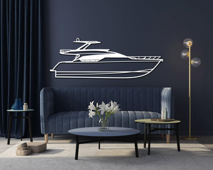 Ferretti Metal Yacht Silhouette - Artifay Decor