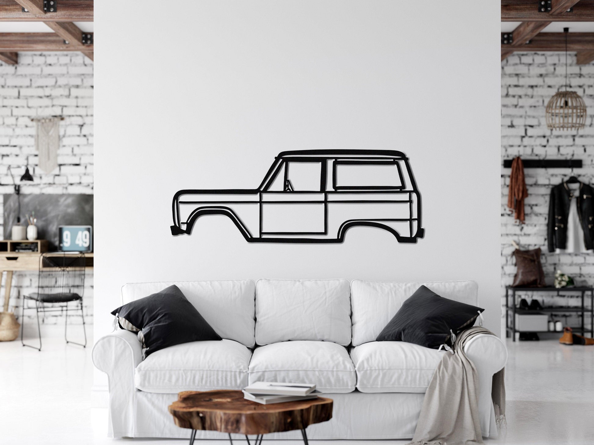 Ford Bronco 1972 Metal Car Wall Art - Artifay Decor