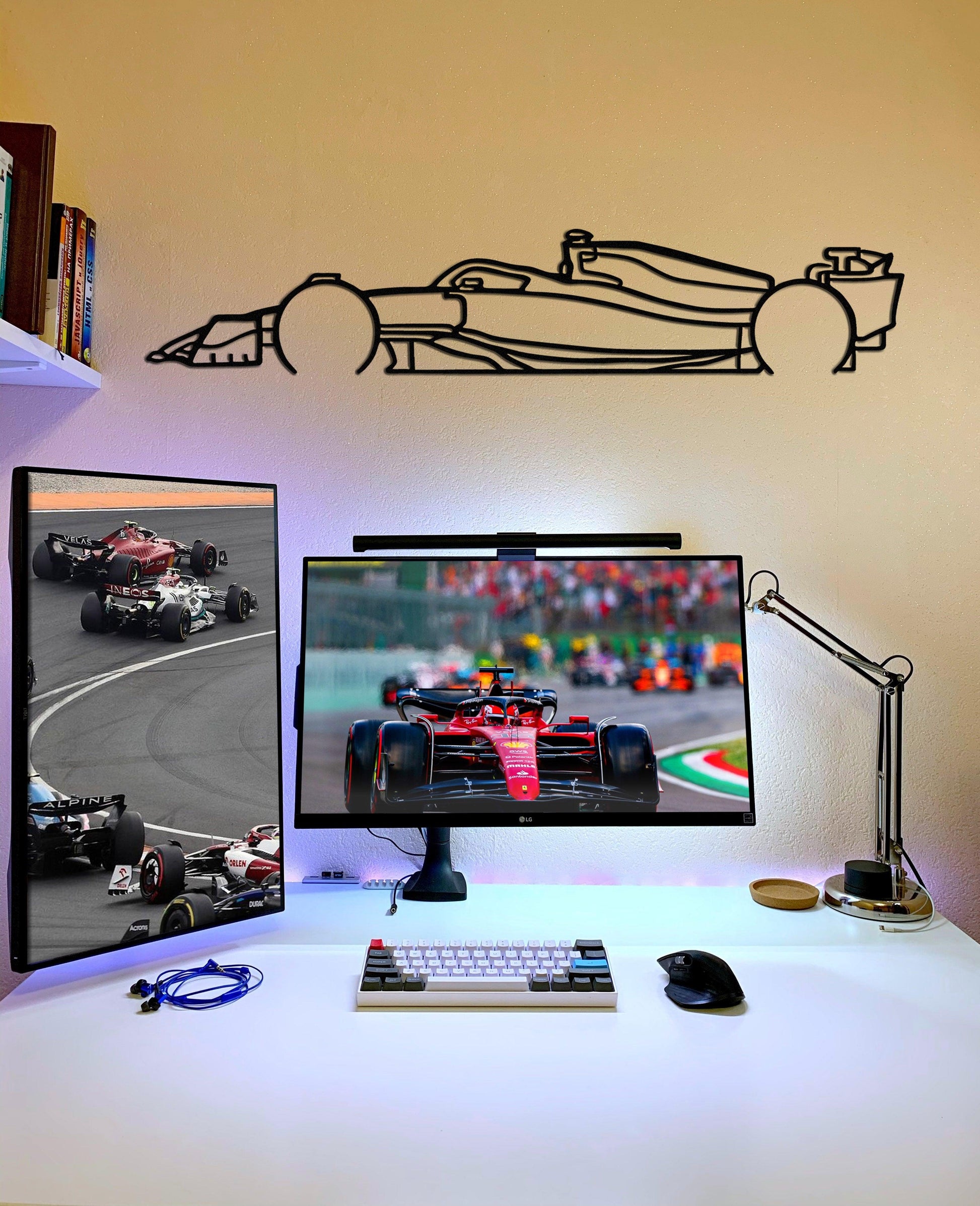 Formula 1 Car Metal Silhouette Wall Art - Artifay Decor