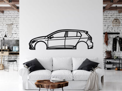 Golf GTI Silhouette Metal Car Wall Art - Artifay Decor