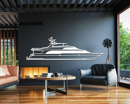 Hargrave 125 Metal Yacht Silhouette Wall Art - Artifay Decor