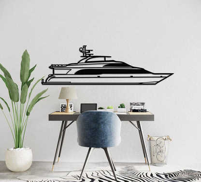 Hargrave 125 Metal Yacht Silhouette Wall Art - Artifay Decor