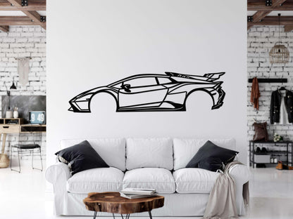 Lamborghini Huracan STO Metal Wall Art, Wall Hanging Car Art - Artifay Decor