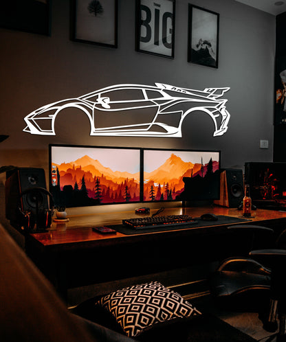 Lamborghini Huracan STO Metal Wall Art, Wall Hanging Car Art - Artifay Decor