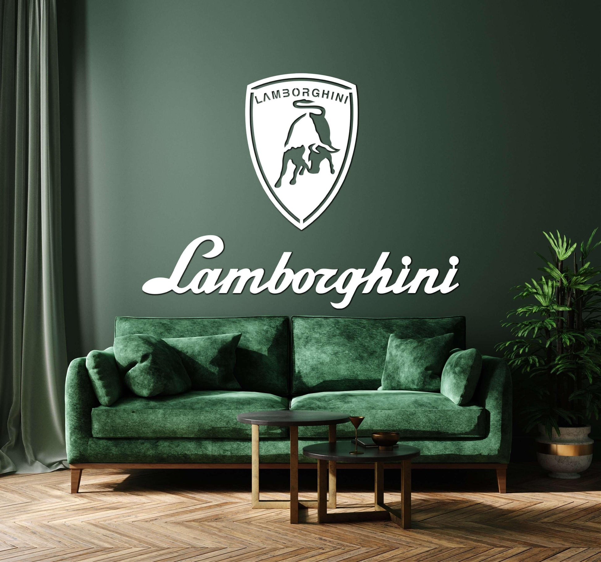 Lamborghini Metal Car Logo - Artifay Decor