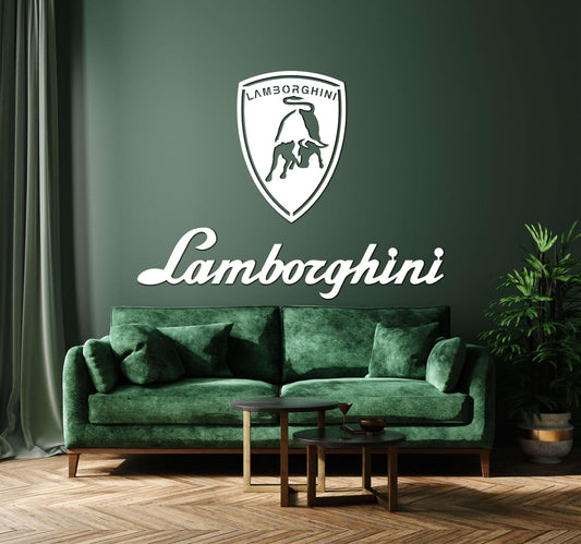 Lamborghini Metal Car Logo - Artifay Decor