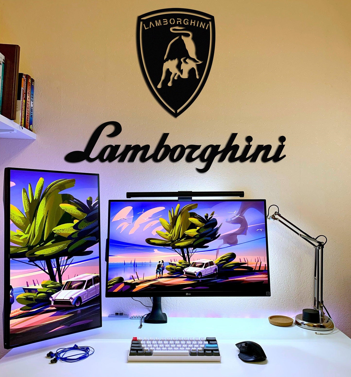 Lamborghini Metal Car Logo - Artifay Decor