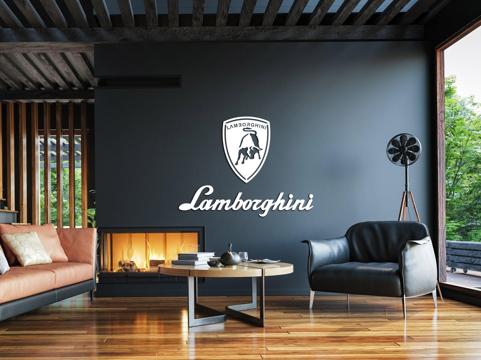 Lamborghini Metal Car Logo - Artifay Decor