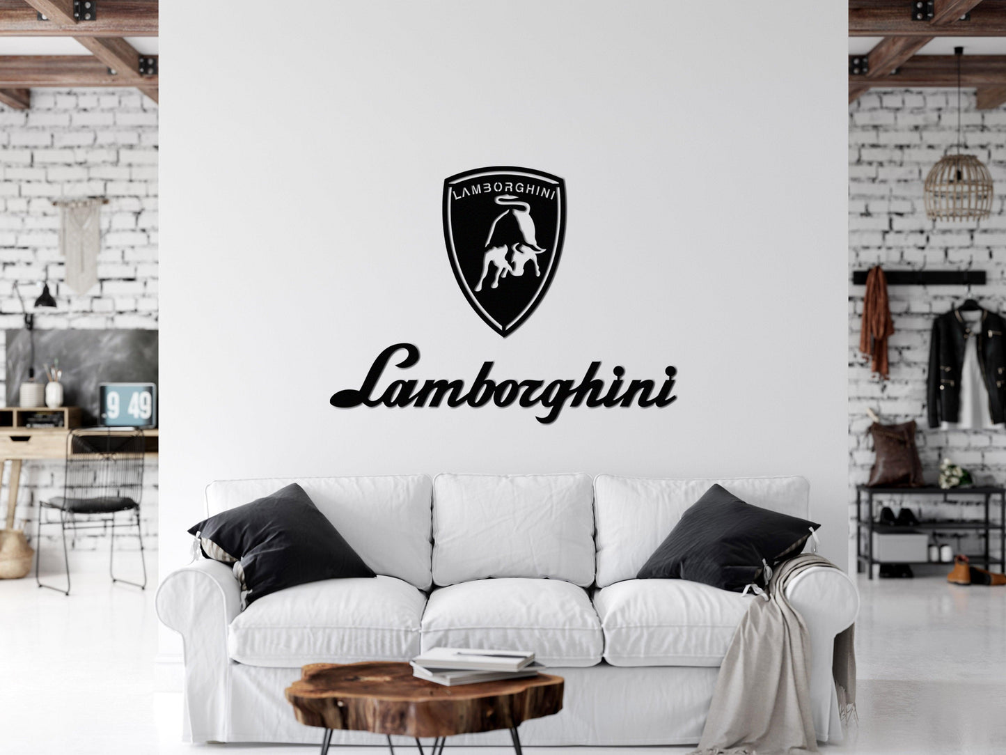 Lamborghini Metal Car Logo - Artifay Decor