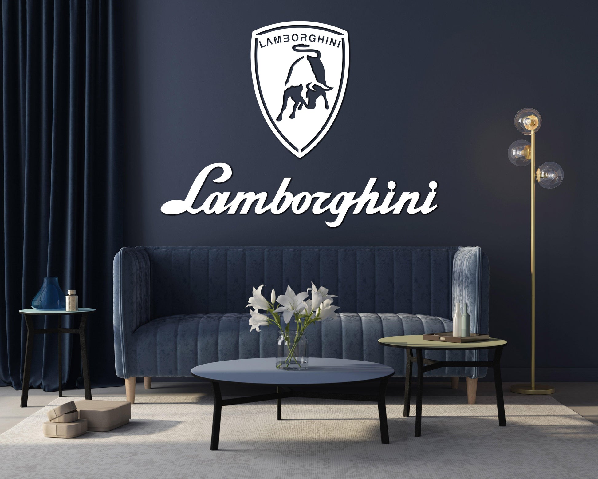 Lamborghini Metal Car Logo - Artifay Decor