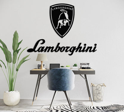 Lamborghini Metal Car Logo - Artifay Decor