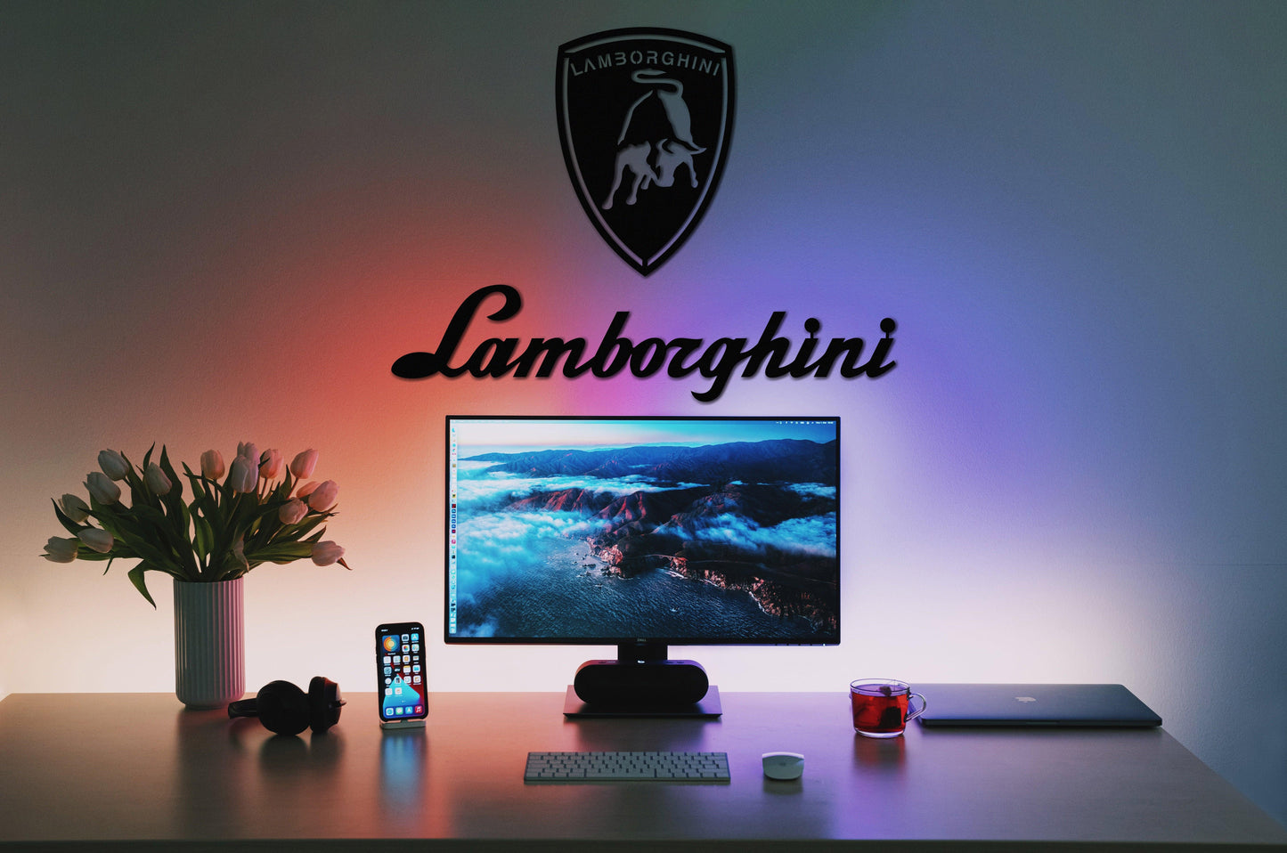 Lamborghini Metal Car Logo - Artifay Decor