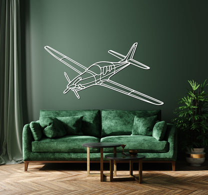 Lancer Evolution N844X Metal Aircraft Wall Art - Artifay Decor