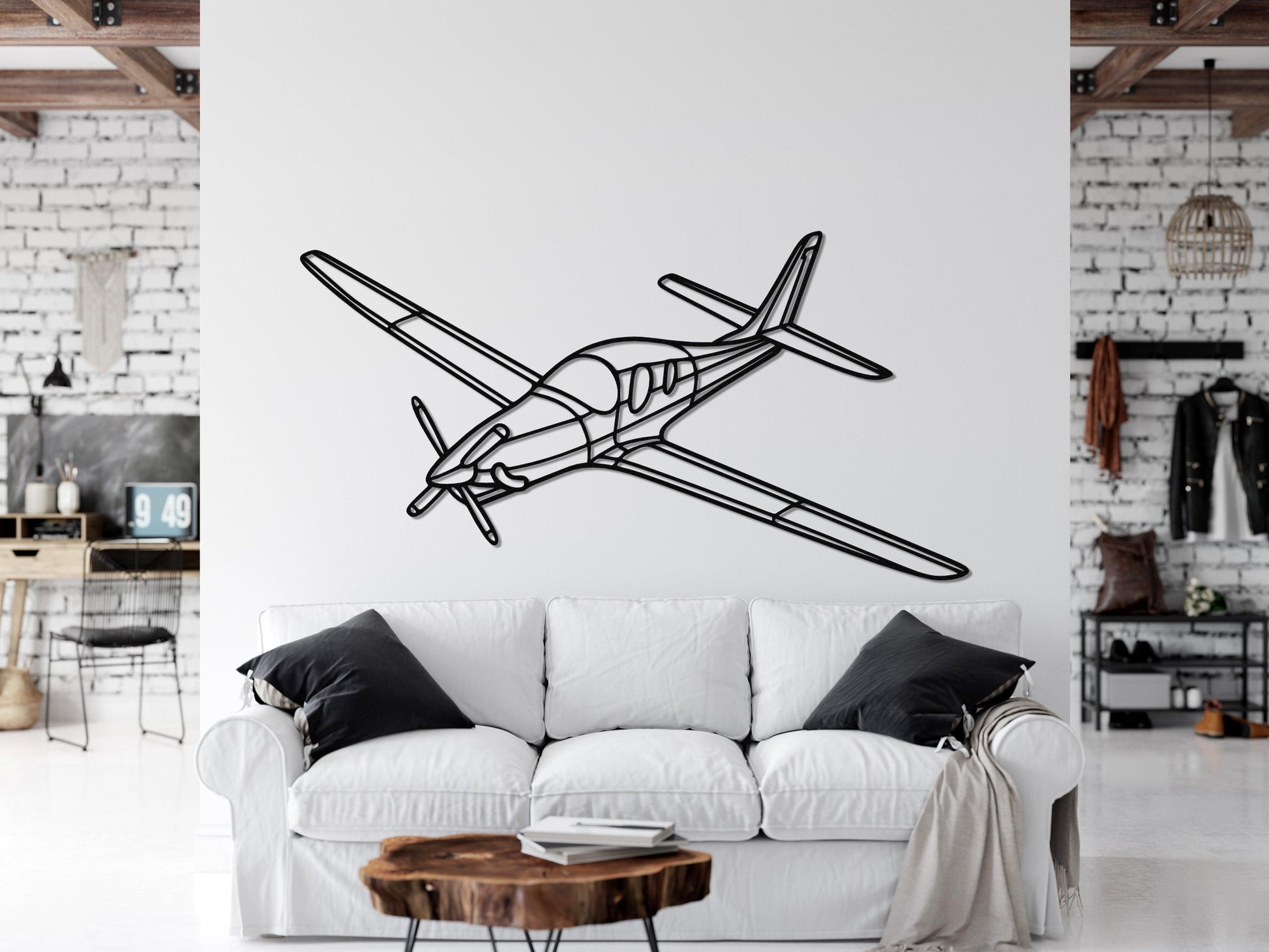 Lancer Evolution N844X Metal Aircraft Wall Art - Artifay Decor