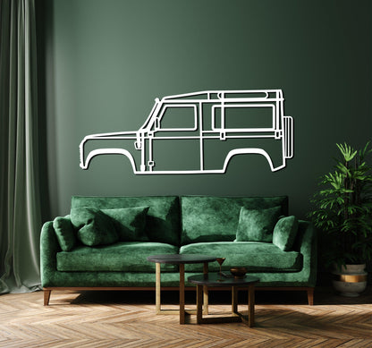 Land Rover Defender Metal Car Wall Art - Artifay Decor