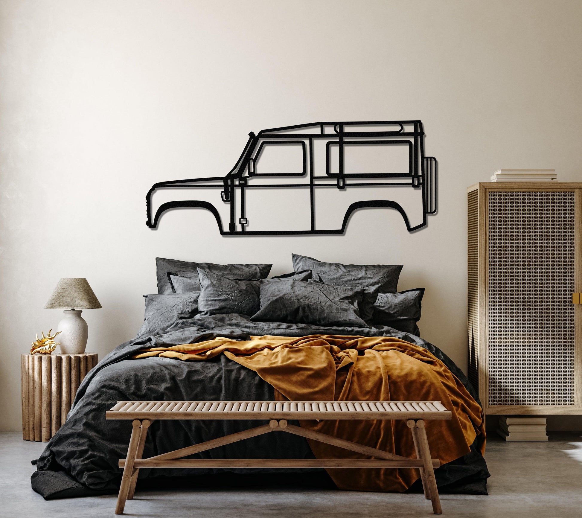 Land Rover Defender Metal Car Wall Art - Artifay Decor