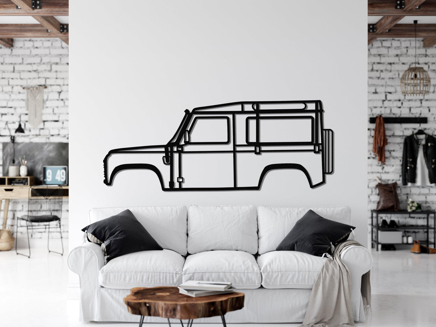 Land Rover Defender Metal Car Wall Art - Artifay Decor