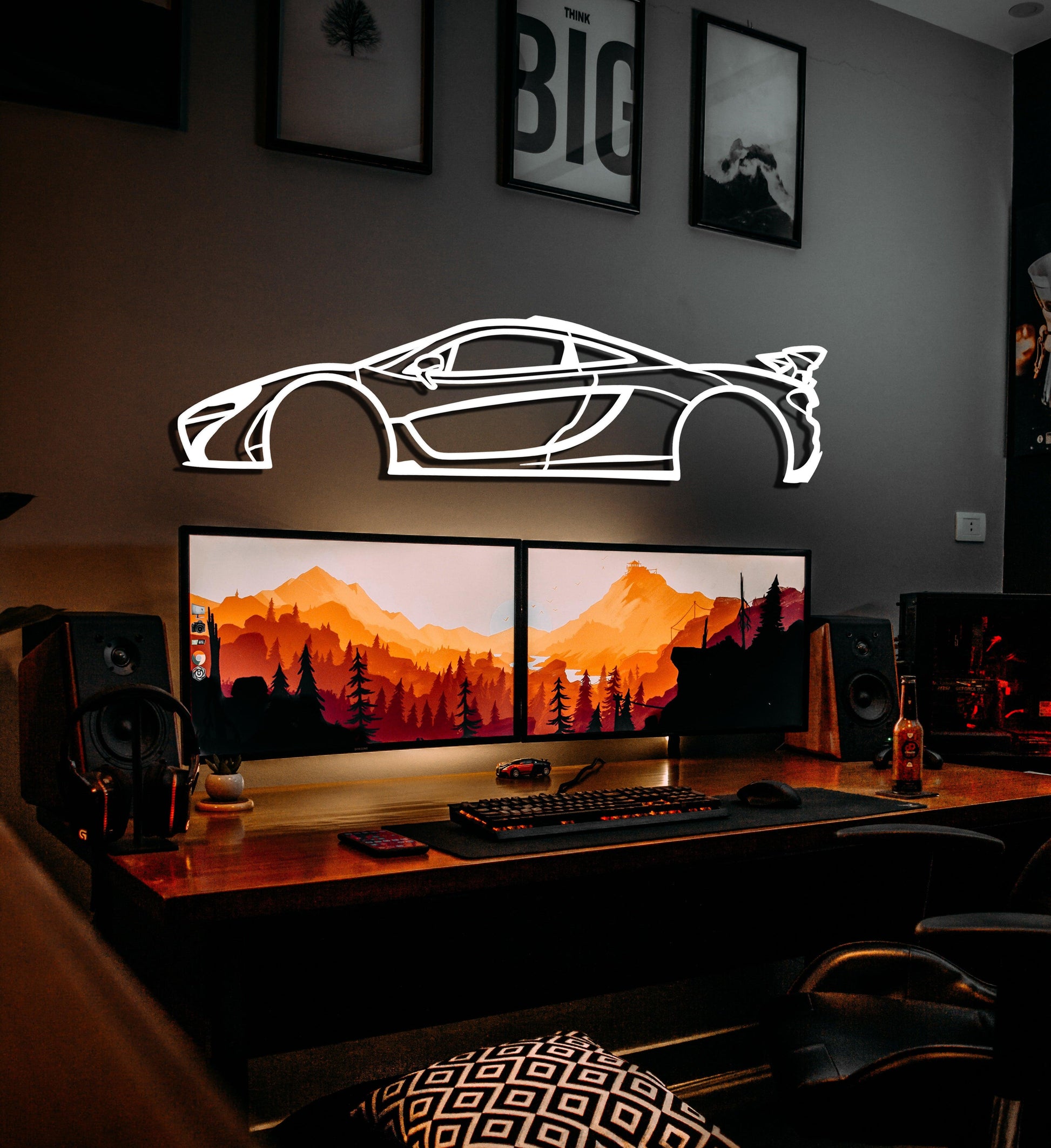 McLaren P1 Metal Car Wall Art - Artifay Decor