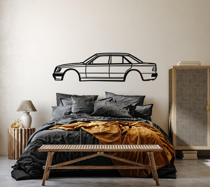 Mercedes 500E Metal Car Wall Art - Artifay Decor