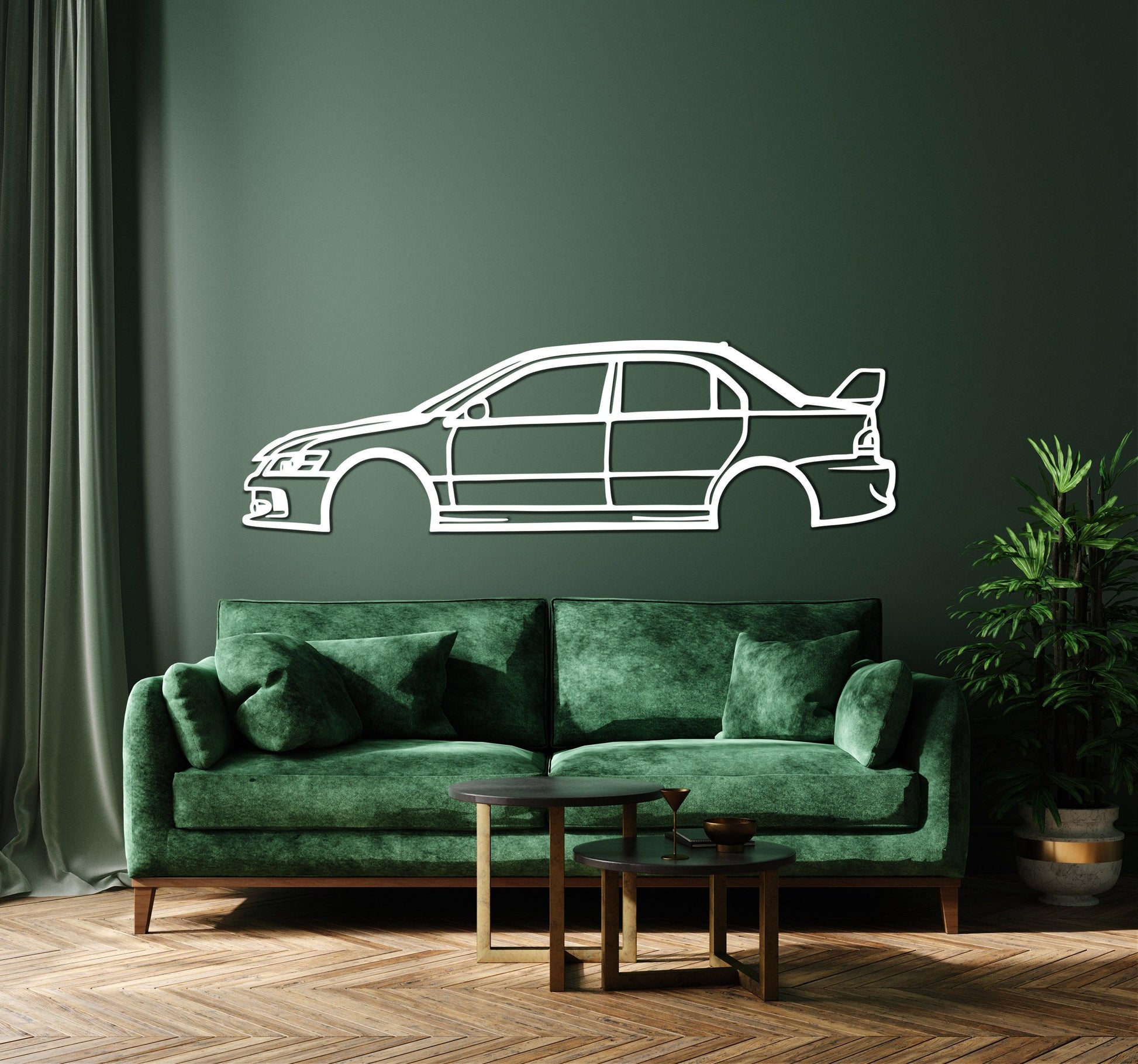 metal car outline art