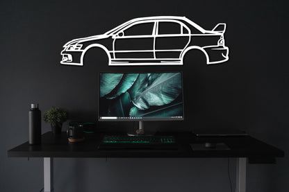 Mitsubishi Evo 7 Metal Car Wall Art - Artifay Decor