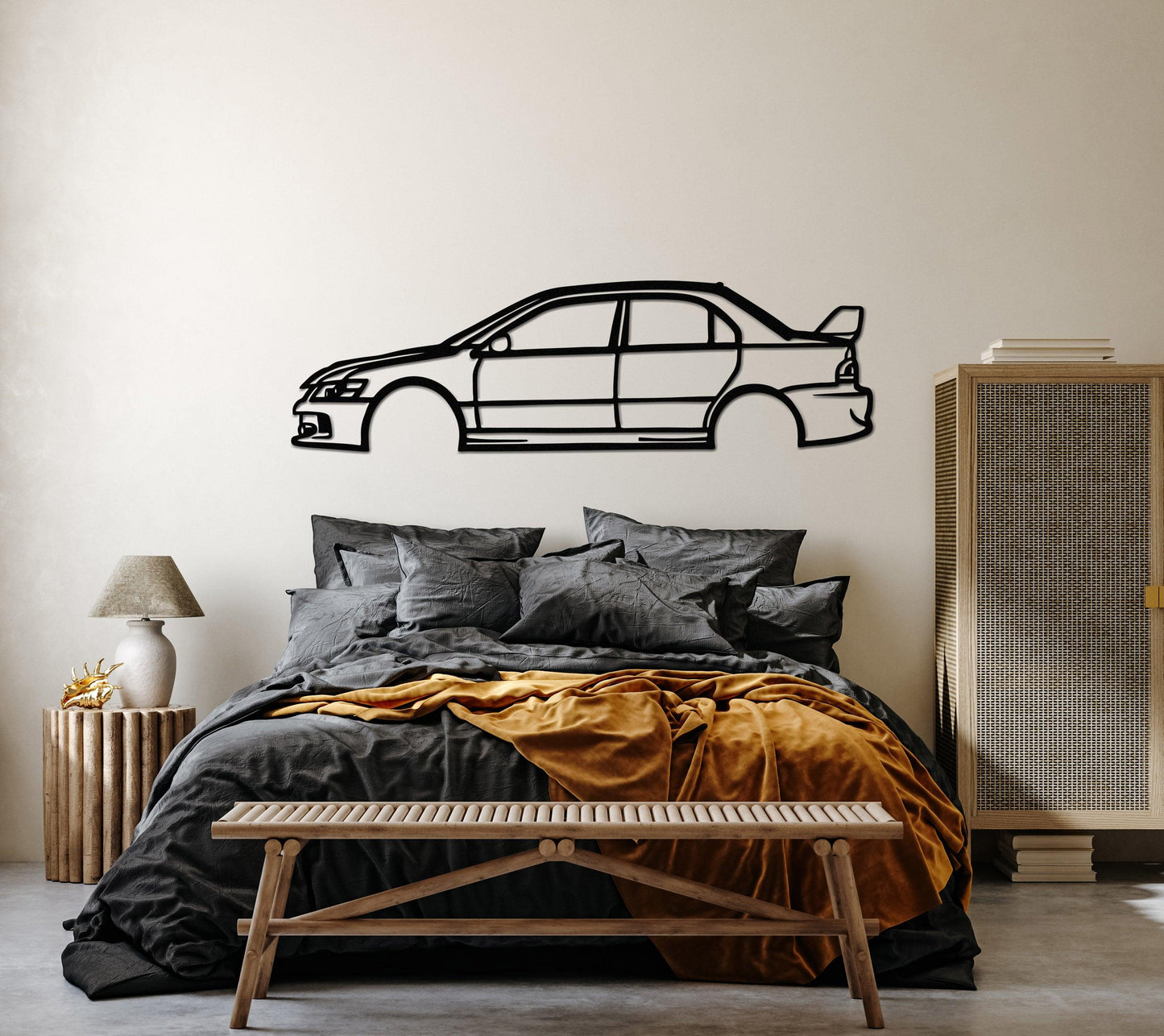 Mitsubishi Evo 7 Metal Car Wall Art - Artifay Decor