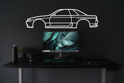 Nissan Skyline GTR R32 Metal Car Wall Art - Artifay Decor