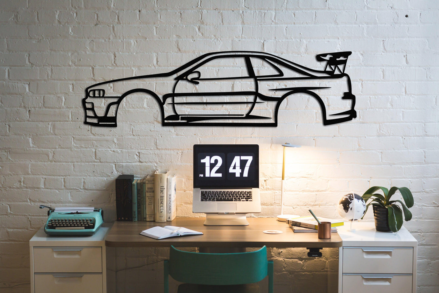 Nissan Skyline GTR R34 Metal Car Wall Art - Artifay Decor