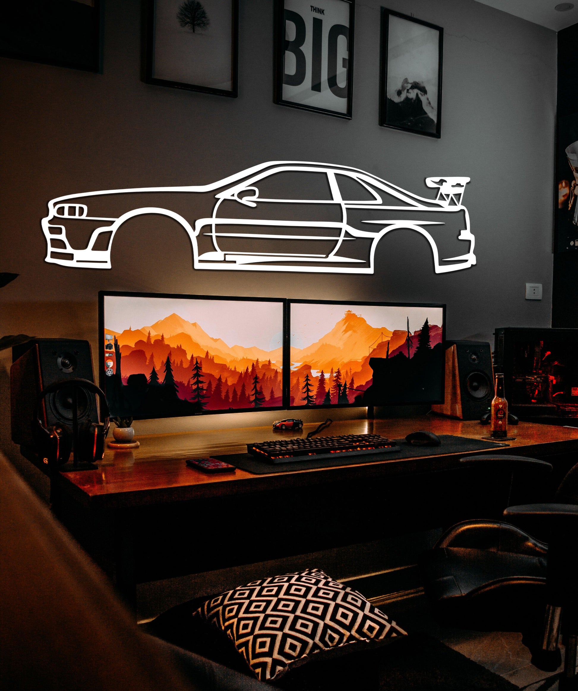 Nissan Skyline GTR R34 Metal Car Wall Art - Artifay Decor