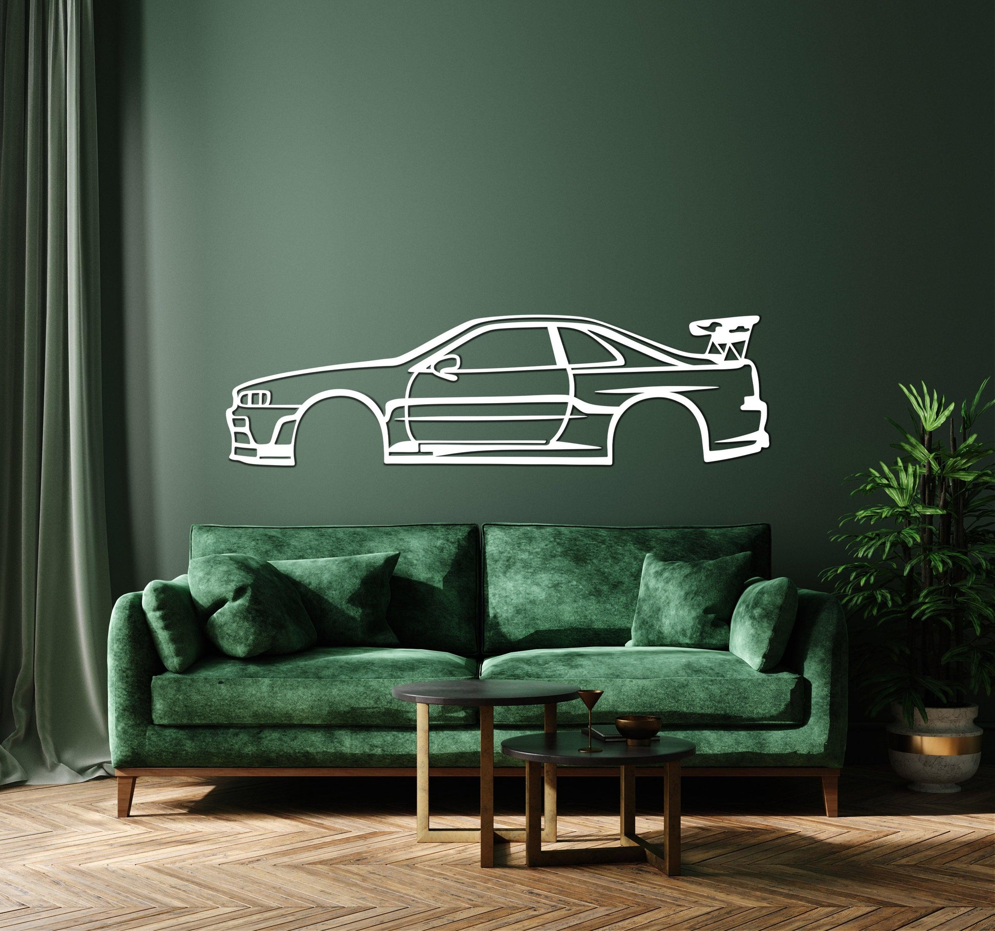 Nissan Skyline GTR R34 Metal Car Wall Art - Artifay Decor