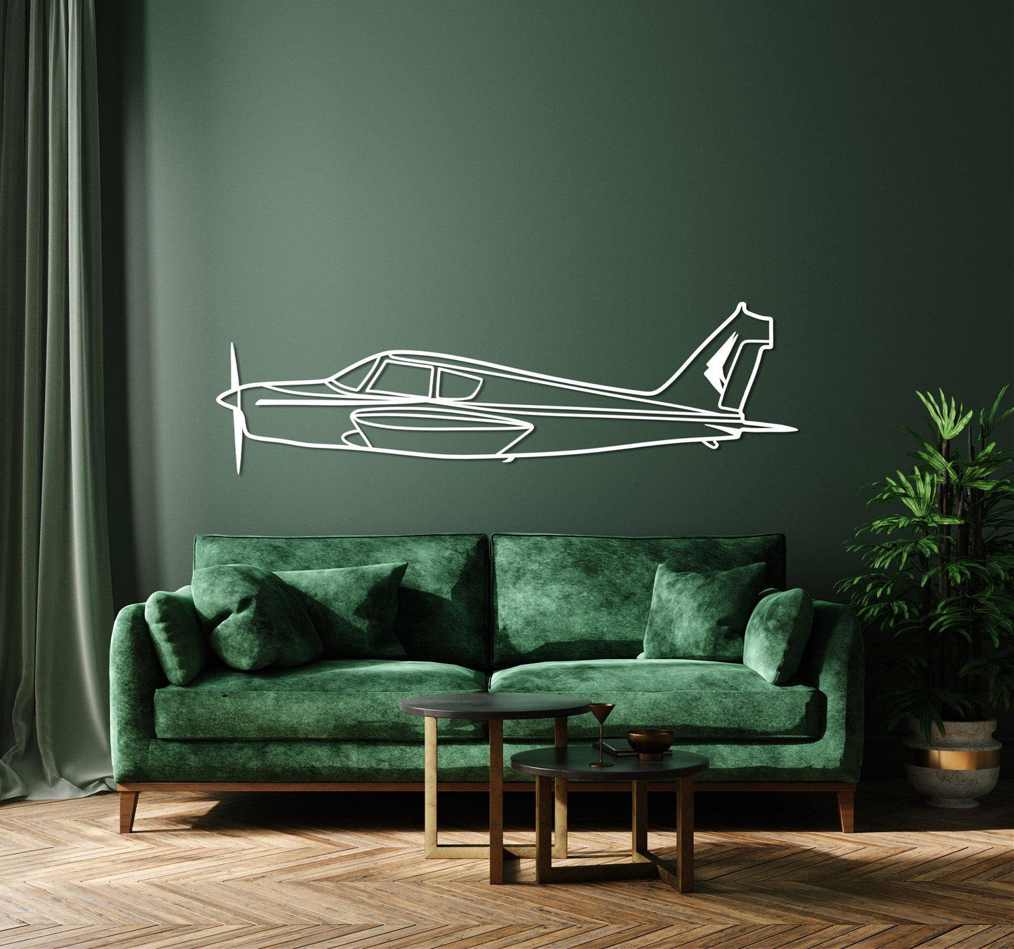 PA-28 Cherokee Metal Aircraft Wall Art - Artifay Decor