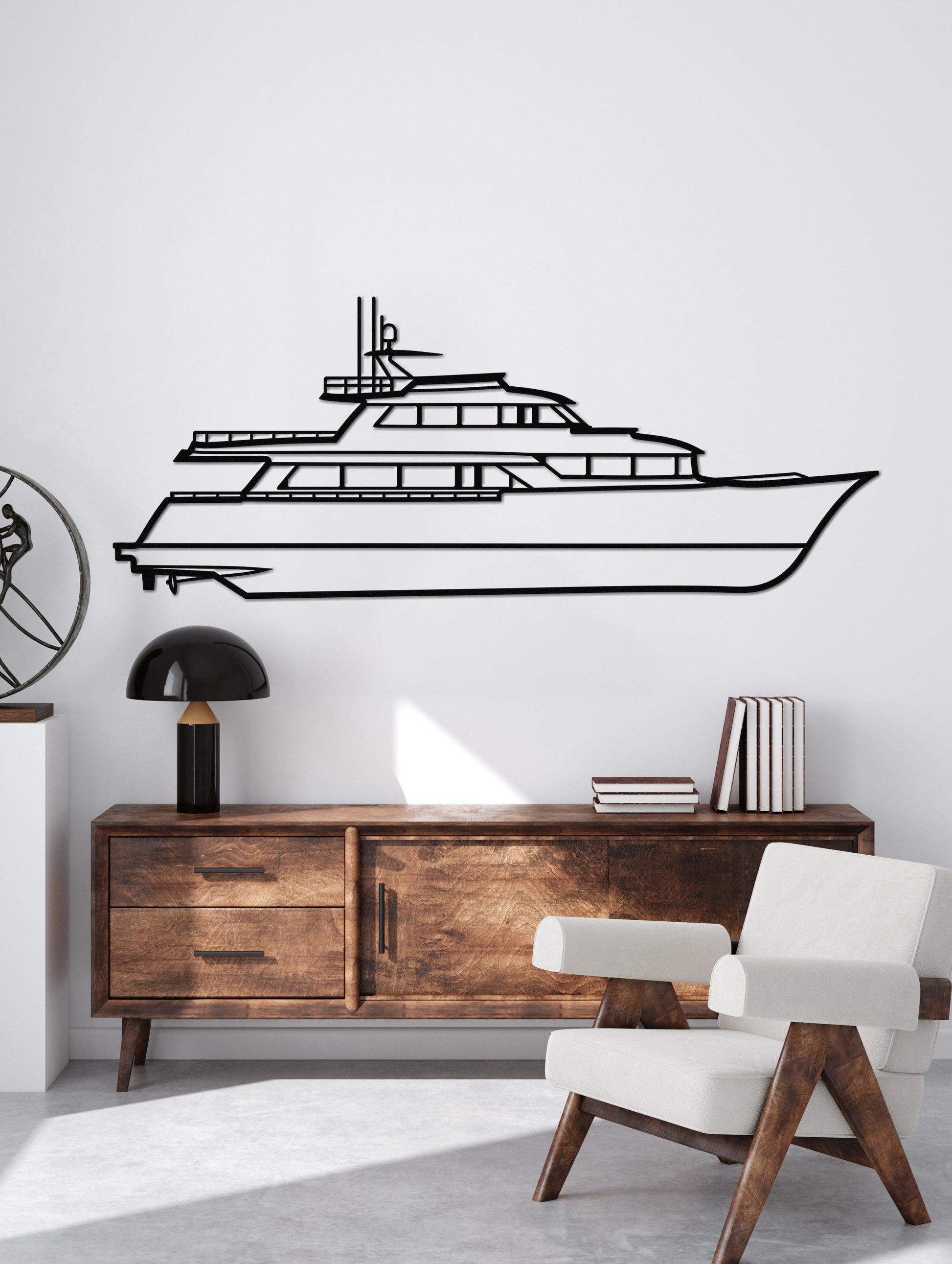 Paragon Reveals 108 Metal Yacht Silhouette Wall Art - Artifay Decor