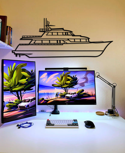 Paragon Reveals 108 Metal Yacht Silhouette Wall Art - Artifay Decor