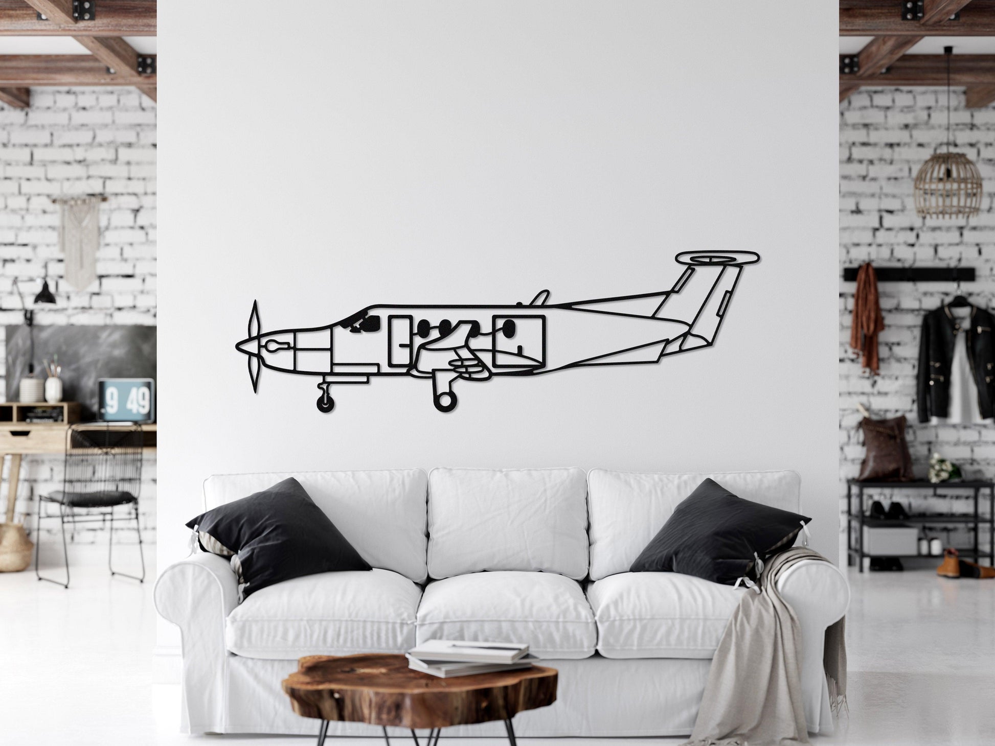 large airplane wall art