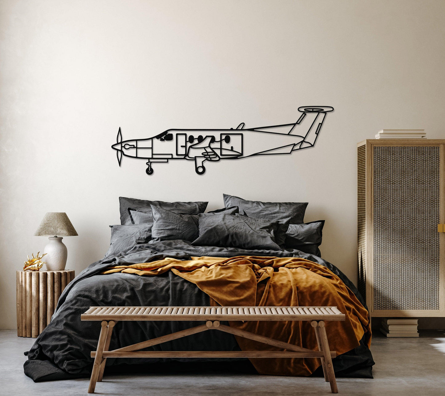 Pilatus PC-12 Metal Aircraft Wall Art - Artifay Decor