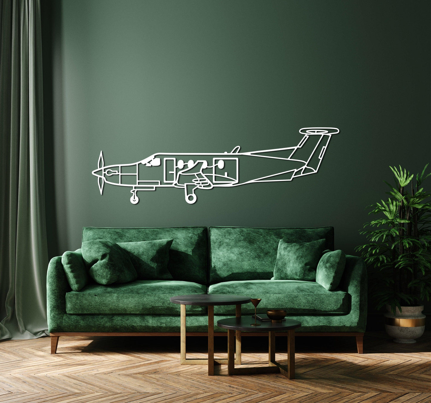 Pilatus PC-12 Metal Aircraft Wall Art - Artifay Decor