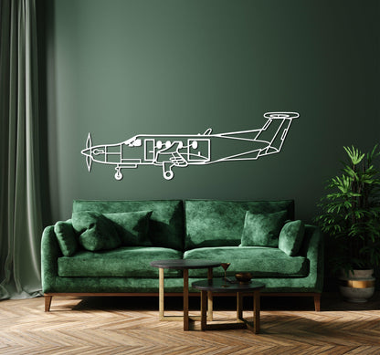 Pilatus PC-12 Metal Aircraft Wall Art - Artifay Decor