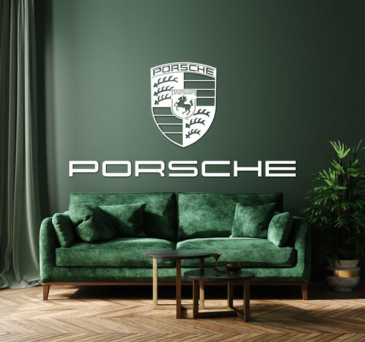 Porsche Metal Car Emblem - Artifay Decor