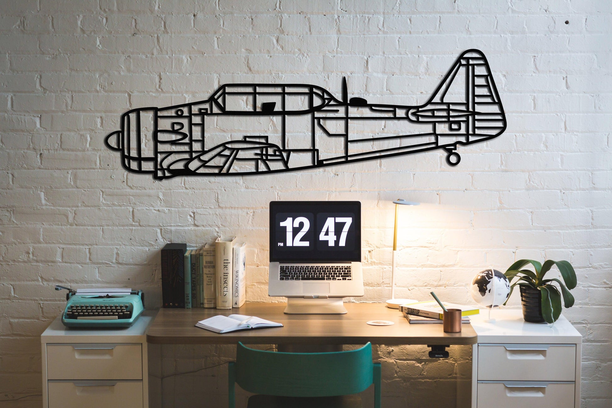 T-6 Texan Aircraft Metal Silhouette Wall Art - Artifay Decor