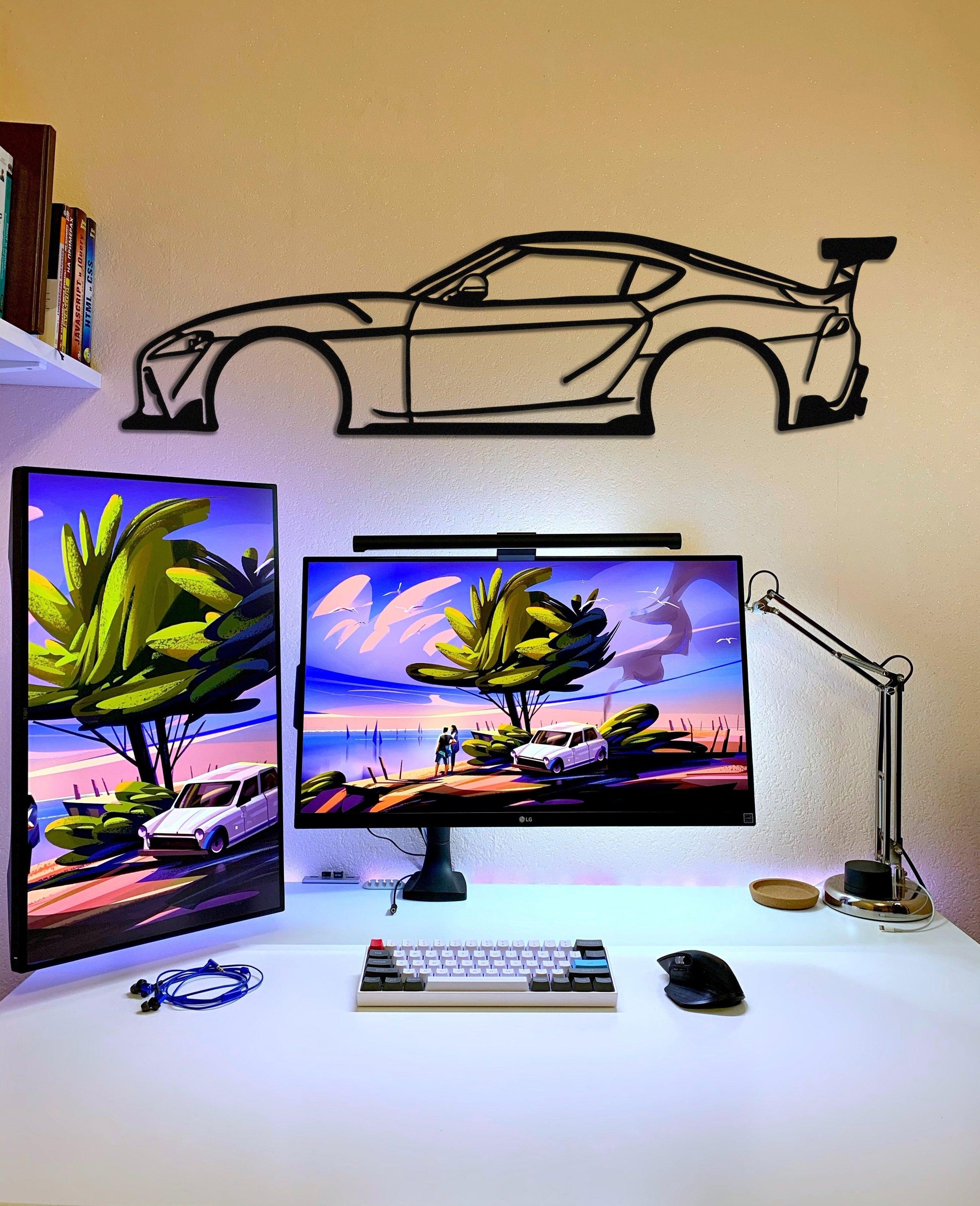 Toyota Supra Metal Car Wall Art - Artifay Decor