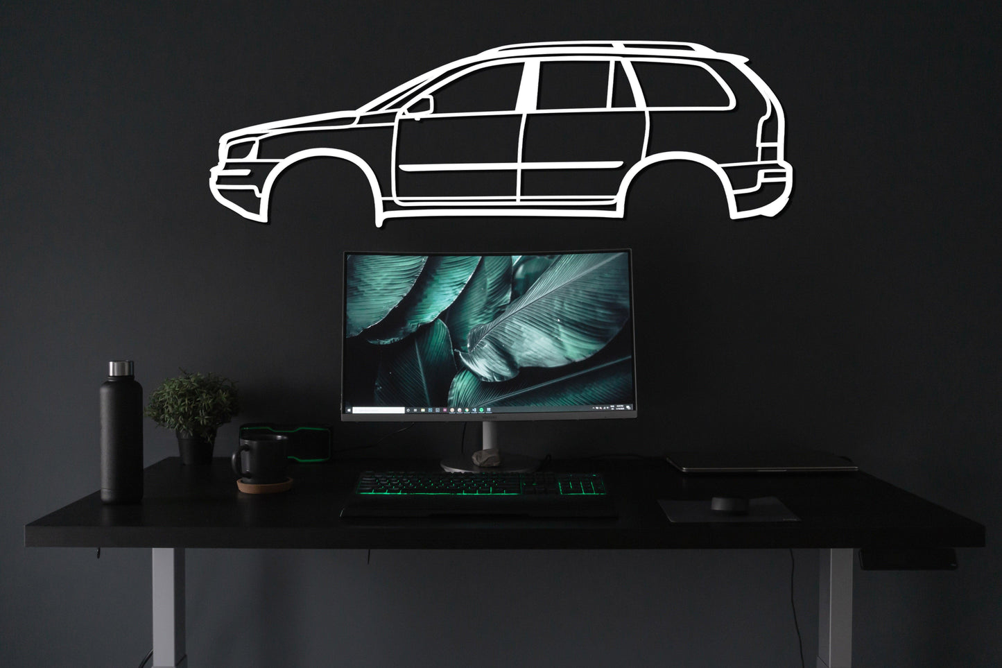 Volvo XC90 Silhouette Metal Car Wall Art - Artifay Decor