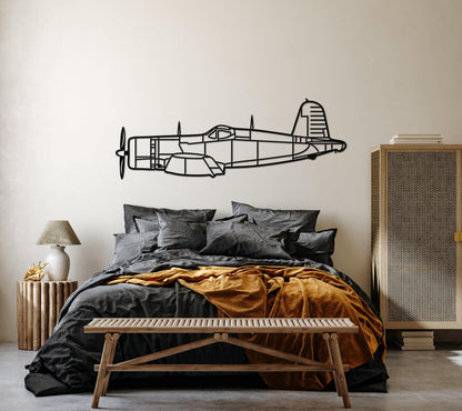 Vought F4U Corsair Metal Aircraft Wall Art - Artifay Decor