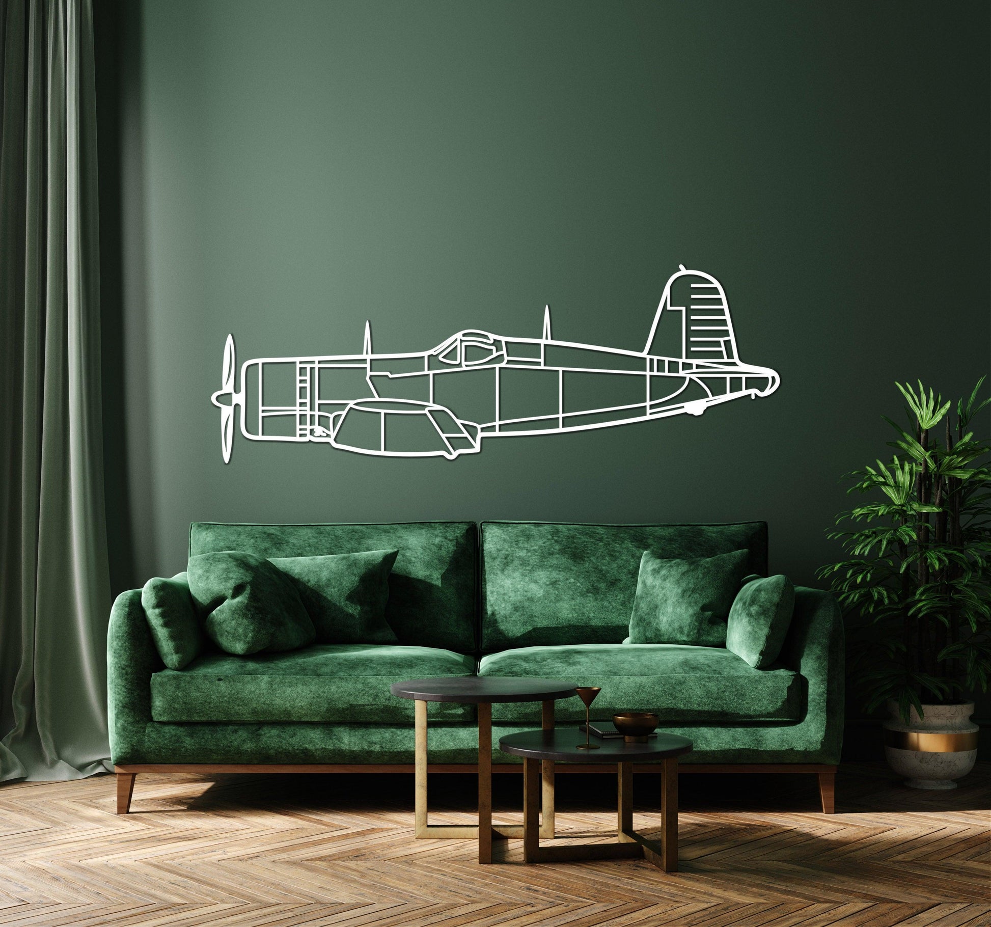 Vought F4U Corsair Metal Aircraft Wall Art - Artifay Decor