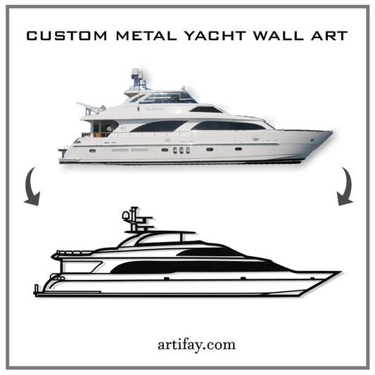Your Boat Silhouette Custom Metal Wall Art - Artifay Decor